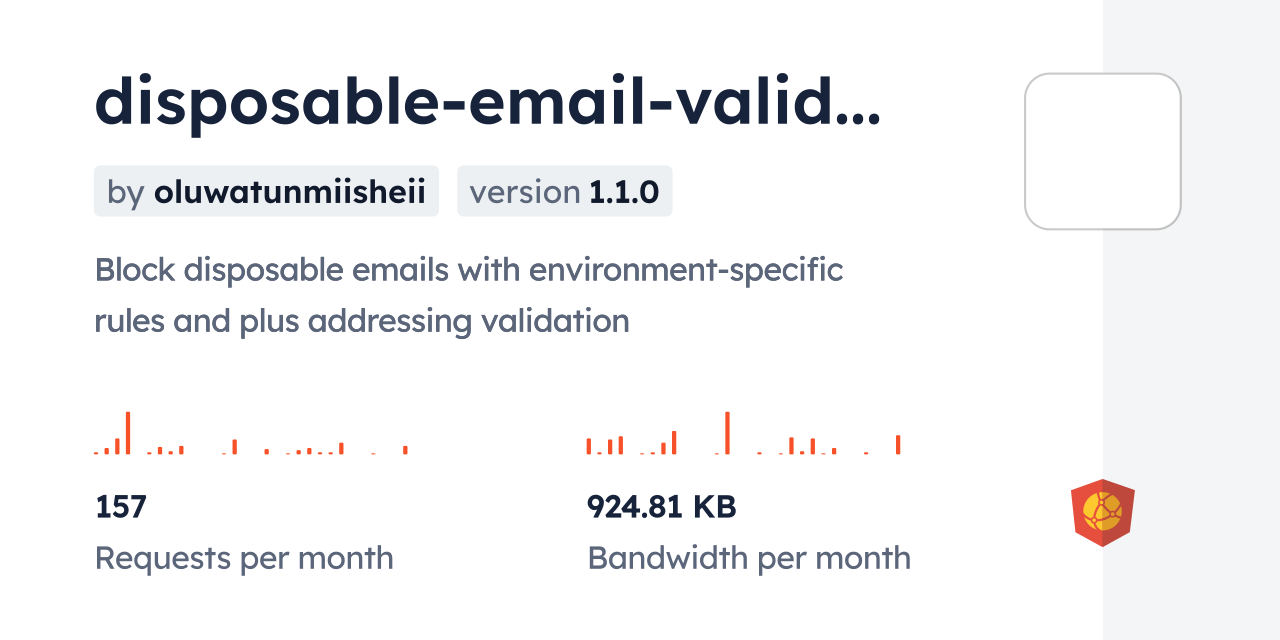 disposable-email-validator CDN by jsDelivr - A CDN for npm and GitHub