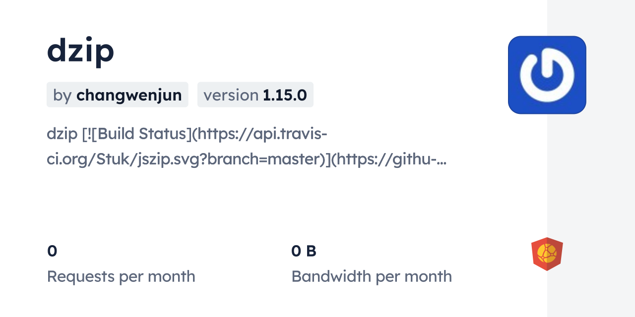 dzip CDN by jsDelivr - A CDN for npm and GitHub