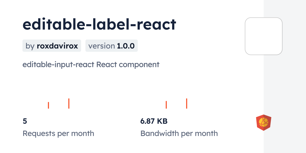 editable-label-react CDN by jsDelivr - A CDN for npm and GitHub