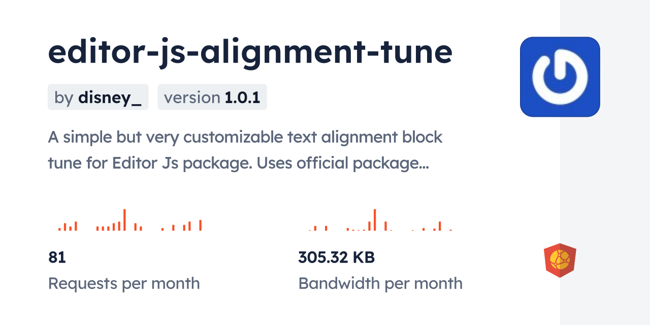 editor-js-alignment-tune CDN by jsDelivr - A CDN for npm and GitHub