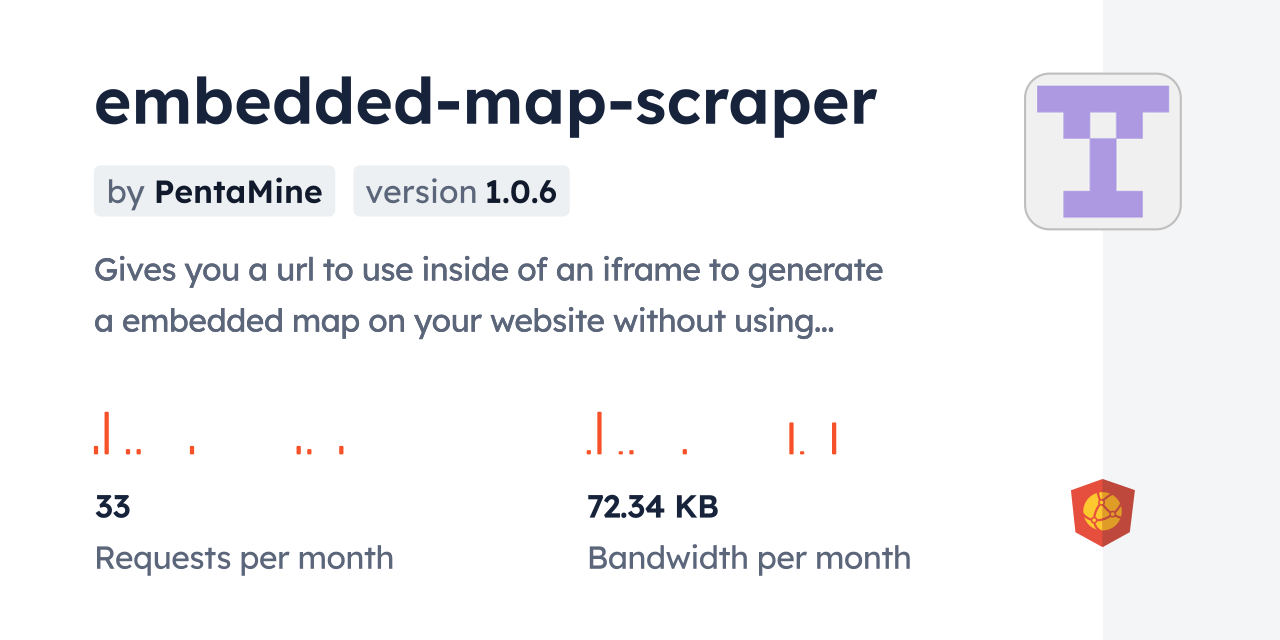 embedded-map-scraper CDN by jsDelivr - A CDN for npm and GitHub