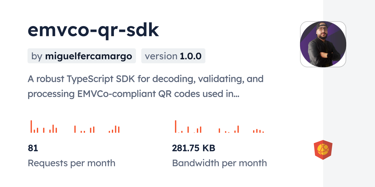 emvco-qr-sdk CDN by jsDelivr - A CDN for npm and GitHub