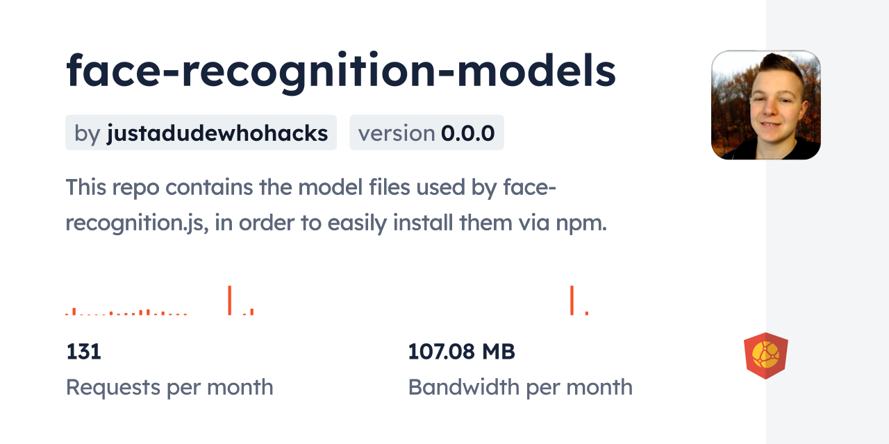 face-recognition-models CDN by jsDelivr - A CDN for npm and GitHub