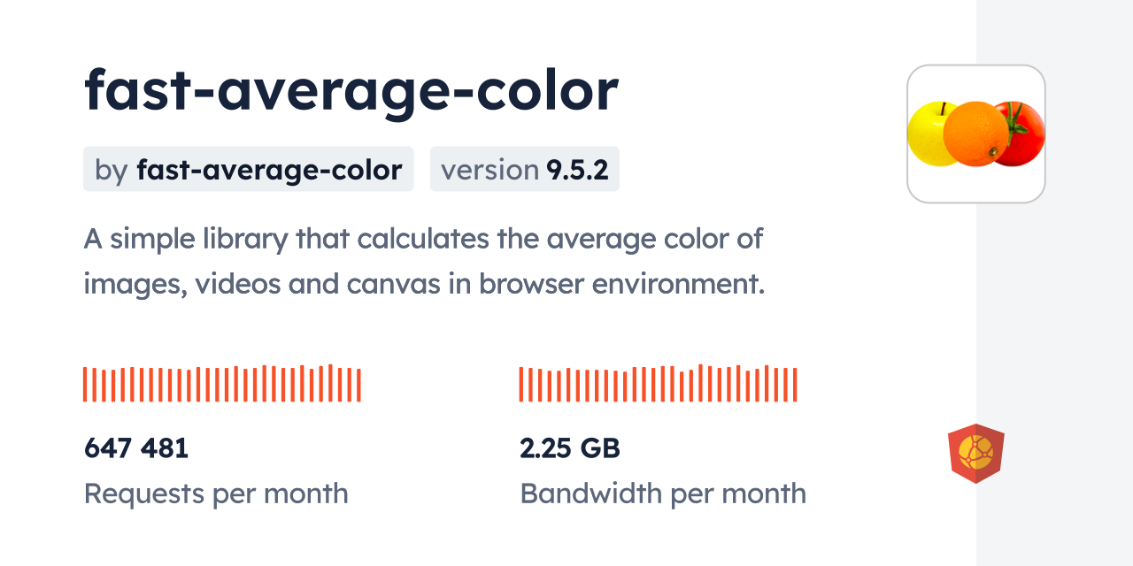 fast-average-color CDN by jsDelivr - A CDN for npm and GitHub