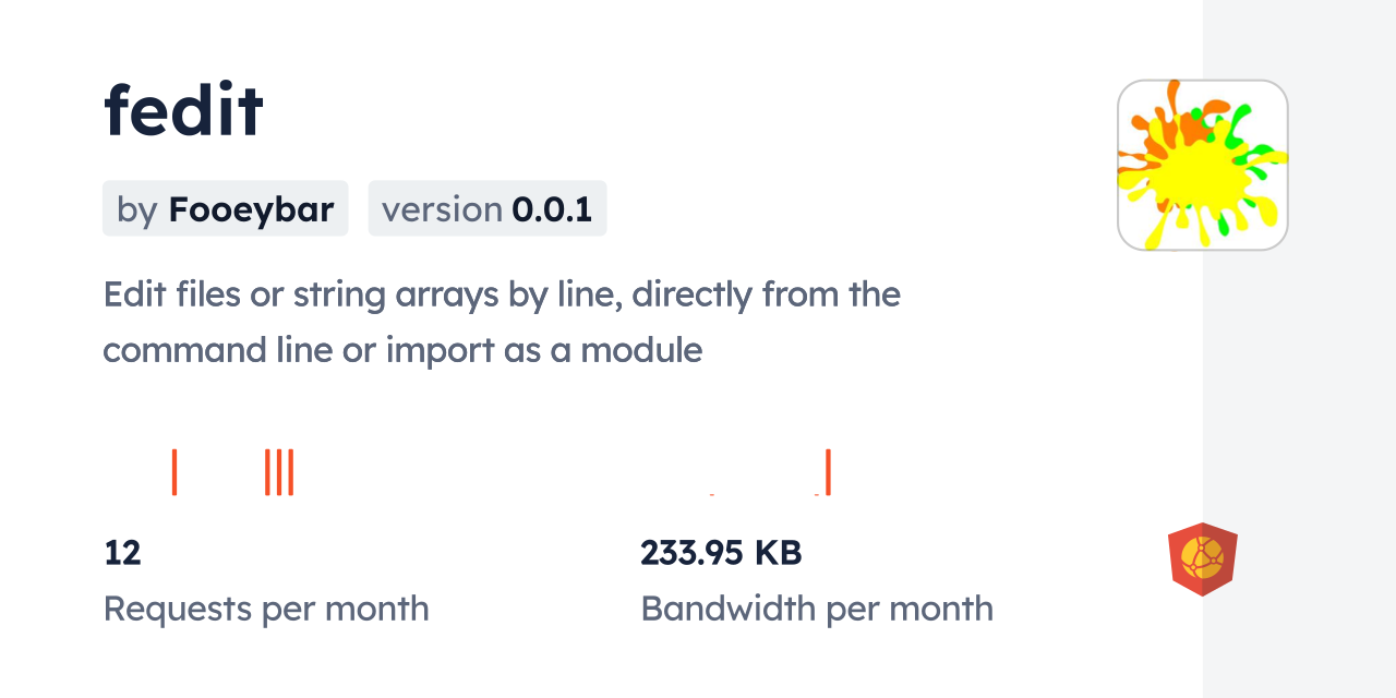 fedit CDN by jsDelivr - A CDN for npm and GitHub
