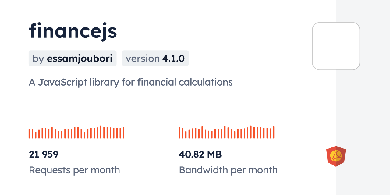 financejs CDN by jsDelivr - A CDN for npm and GitHub