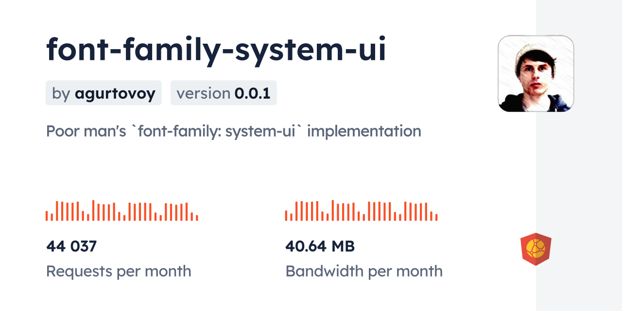 font-family-system-ui CDN by jsDelivr - A CDN for npm and GitHub