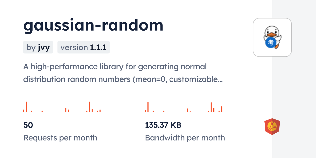 gaussian-random CDN by jsDelivr - A CDN for npm and GitHub