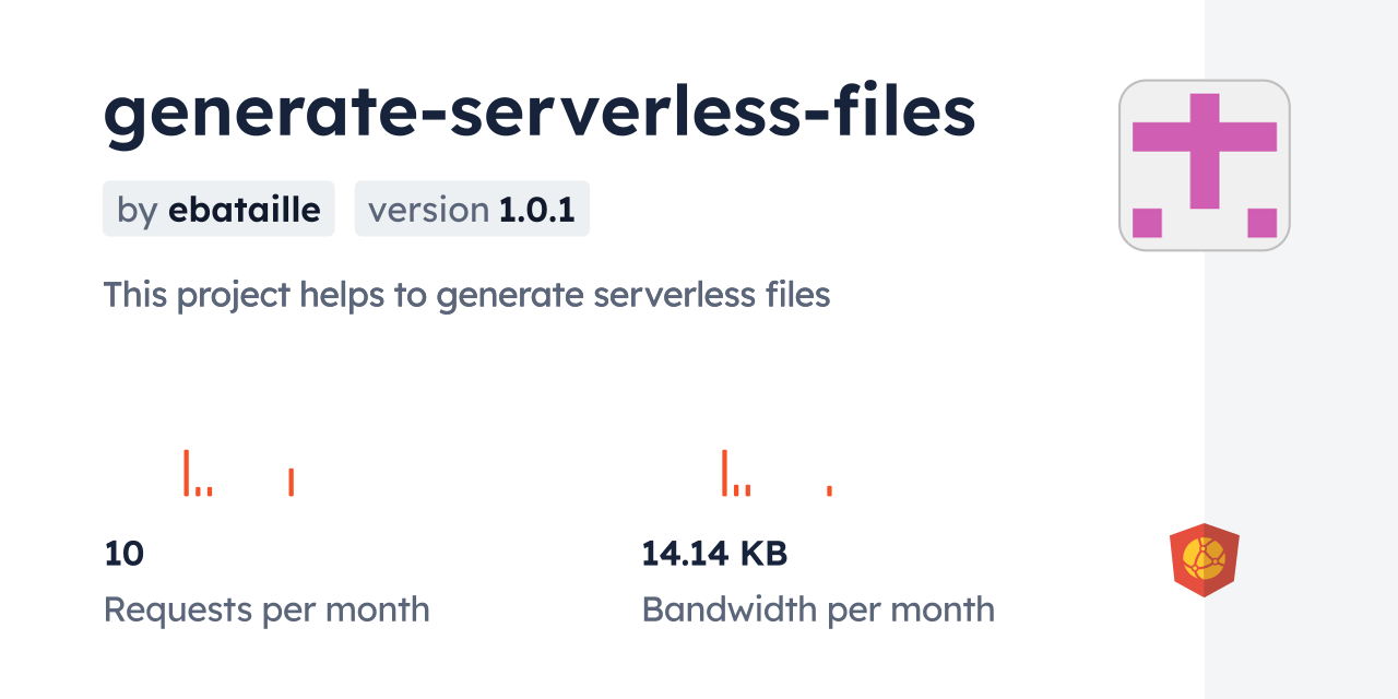 generate-serverless-files CDN by jsDelivr - A CDN for npm and GitHub
