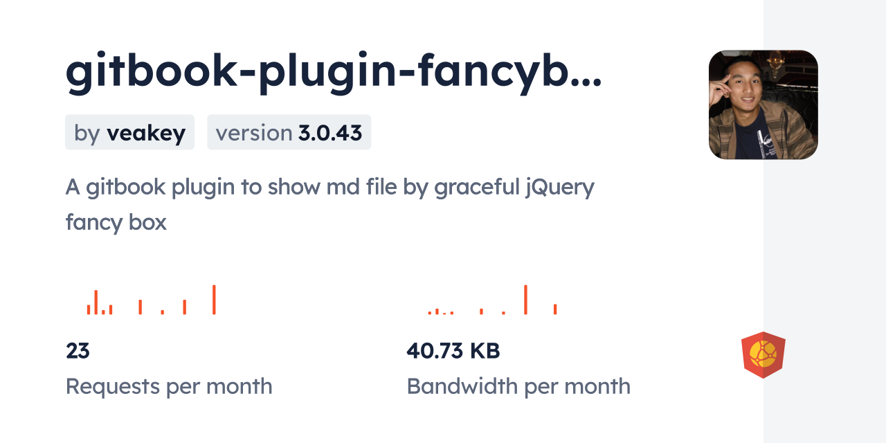 gitbook-plugin-fancybox-md CDN by jsDelivr - A CDN for npm and GitHub