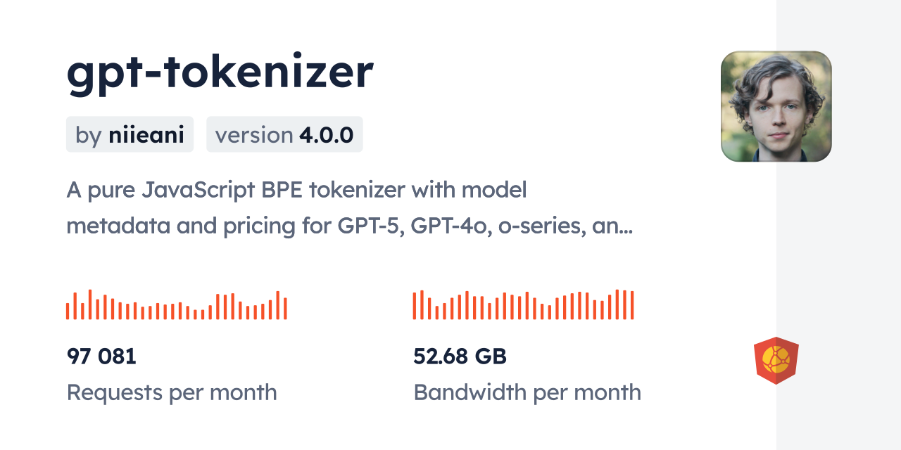 gpt-tokenizer CDN by jsDelivr - A CDN for npm and GitHub