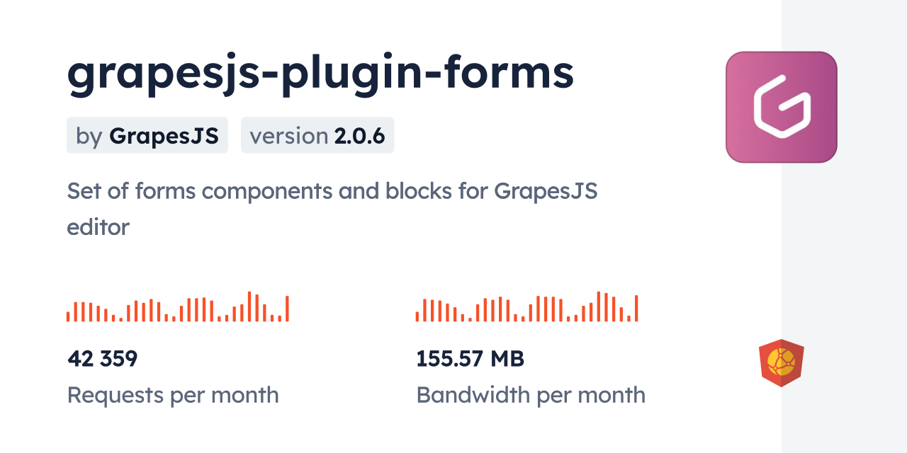 grapesjs-plugin-forms CDN by jsDelivr - A CDN for npm and GitHub