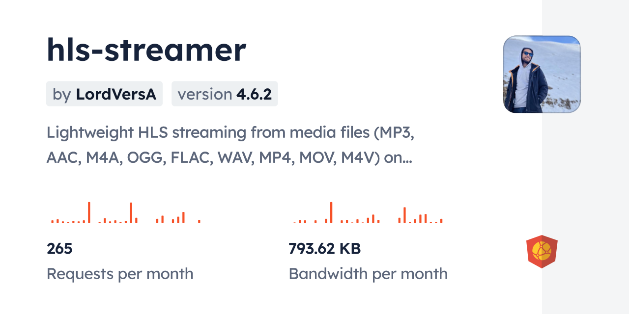 hls-streamer CDN by jsDelivr - A CDN for npm and GitHub