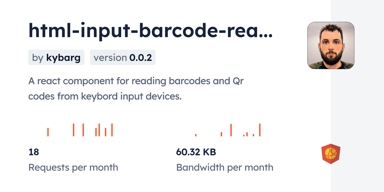 html-input-barcode-reader CDN by jsDelivr - A CDN for npm and GitHub