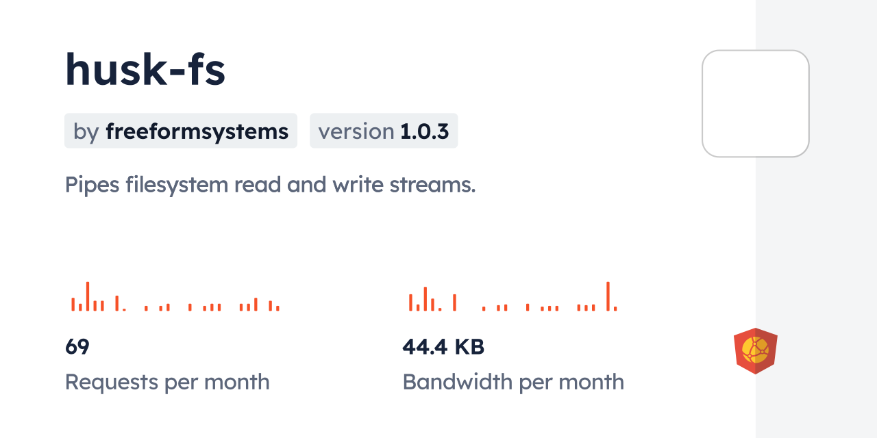 husk-fs CDN by jsDelivr - A CDN for npm and GitHub