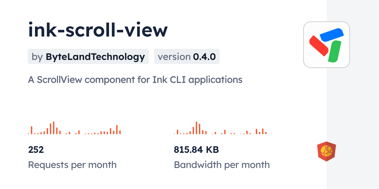 ink-scroll-view CDN by jsDelivr - A CDN for npm and GitHub