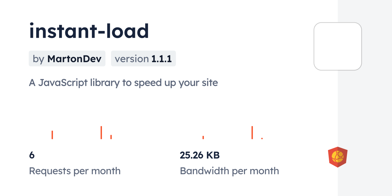 instant-load CDN by jsDelivr - A CDN for npm and GitHub