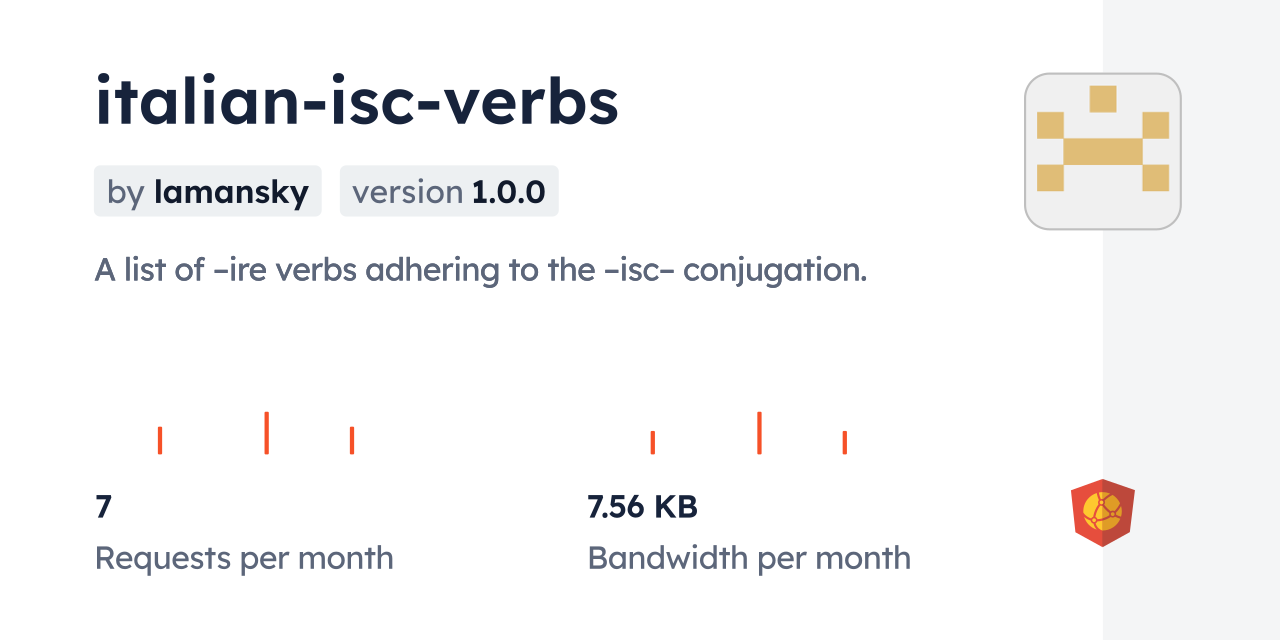 italian-isc-verbs CDN by jsDelivr - A CDN for npm and GitHub