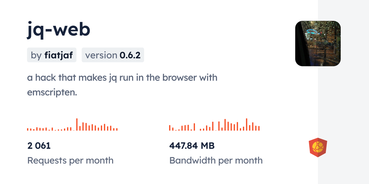 Jq web cdn by jsdelivr a cdn for npm and github