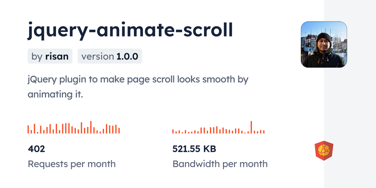 jquery-animate-scroll CDN by jsDelivr - A CDN for npm and GitHub