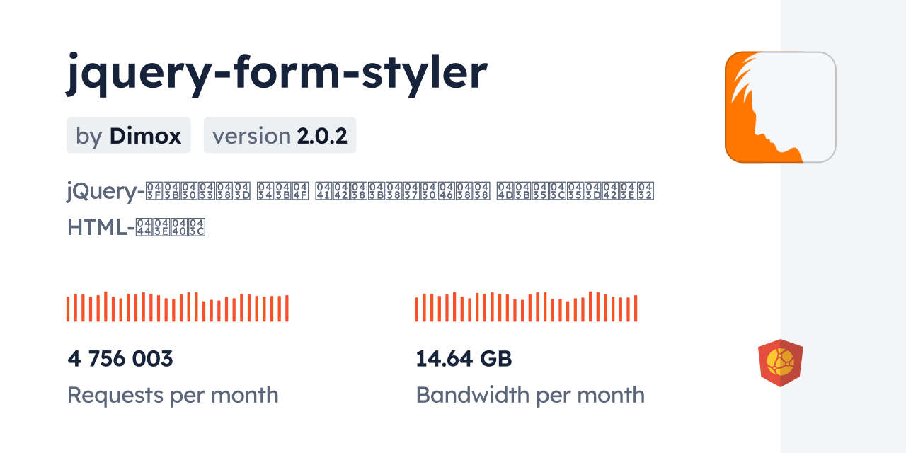 jquery-form-styler CDN by jsDelivr - A CDN for npm and GitHub