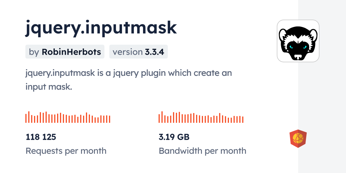 jquery.inputmask by jsDelivr - A CDN for npm GitHub
