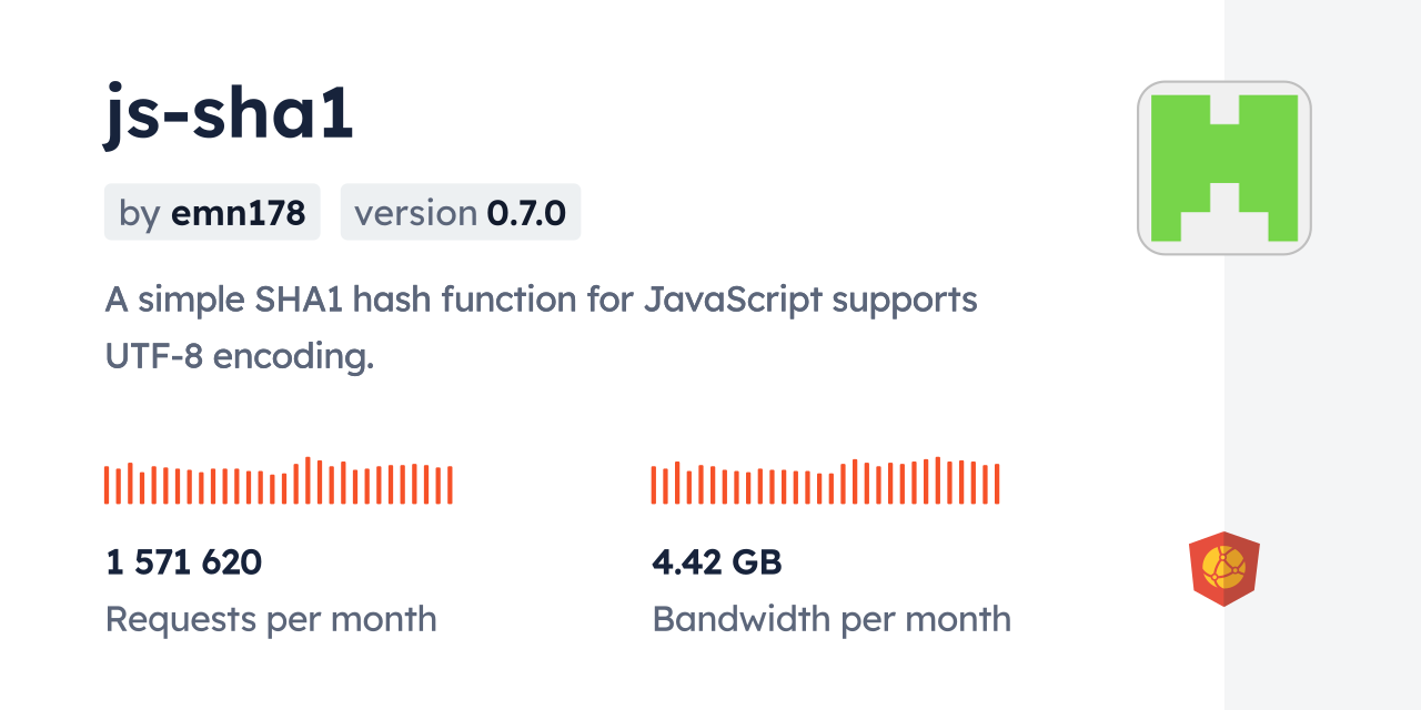 js-sha1 CDN by jsDelivr - A CDN for npm and GitHub