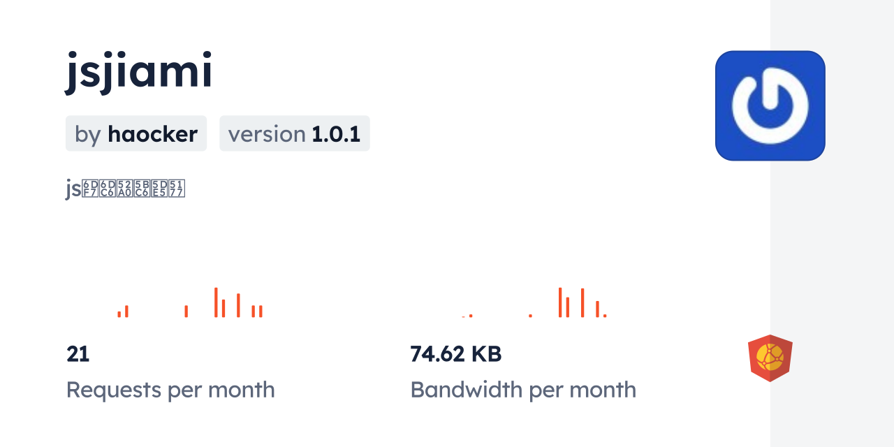 jsjiami CDN by jsDelivr - A CDN for npm and GitHub