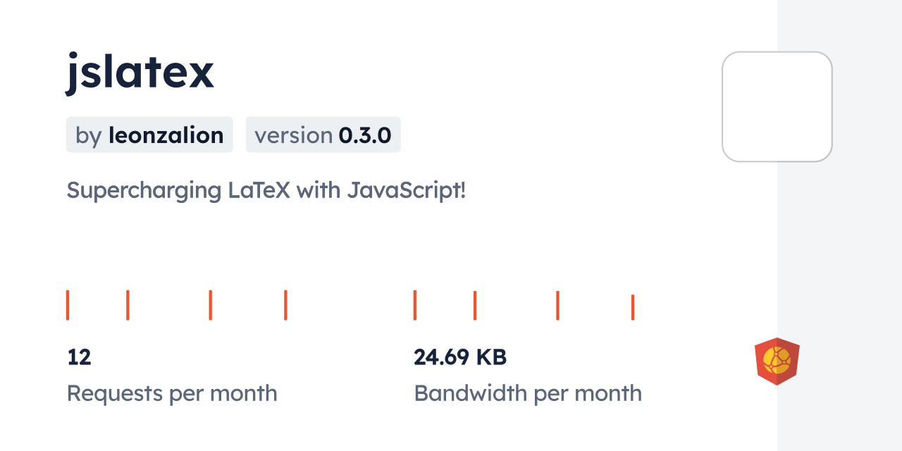 jslatex CDN by jsDelivr - A CDN for npm and GitHub