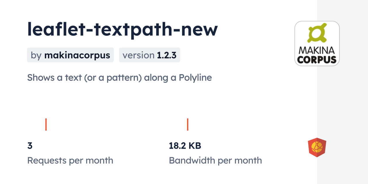 leaflet-textpath-new CDN by jsDelivr - A CDN for npm and GitHub