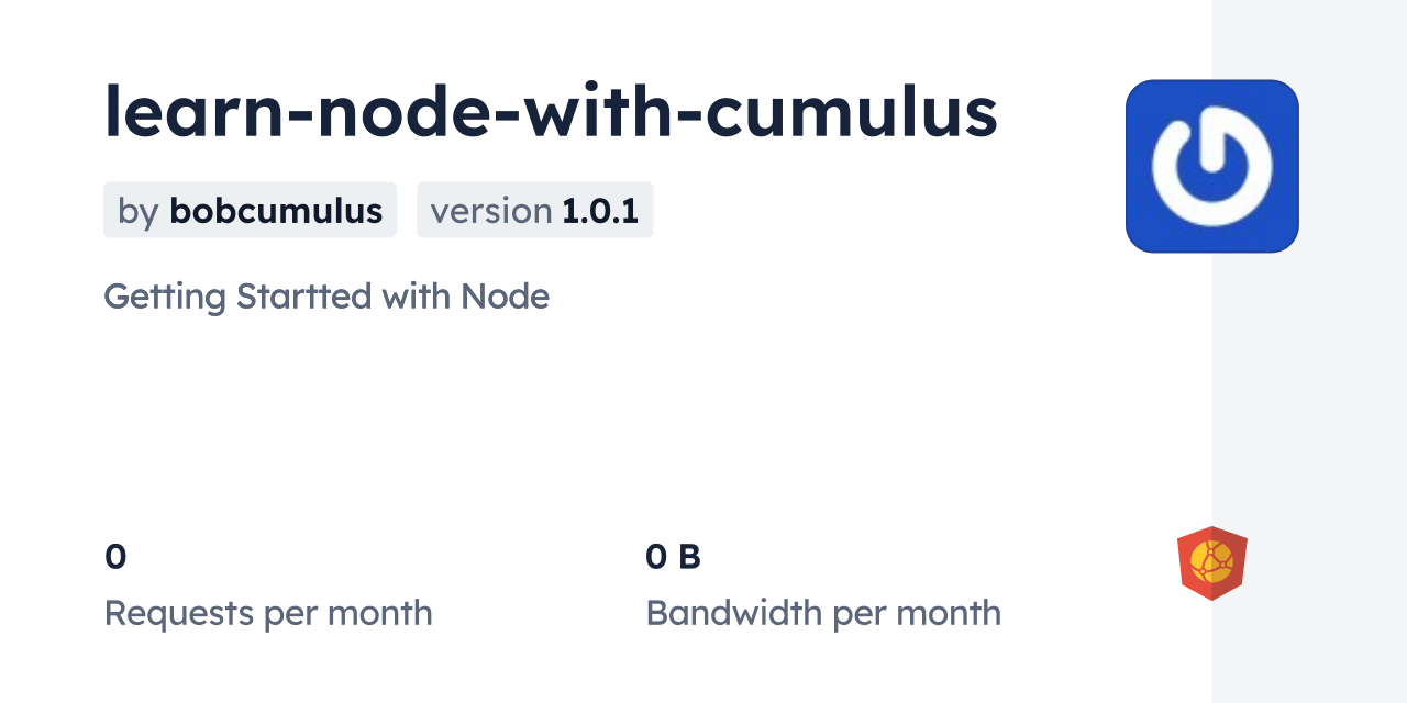 learn-node-with-cumulus CDN by jsDelivr - A CDN for npm and GitHub