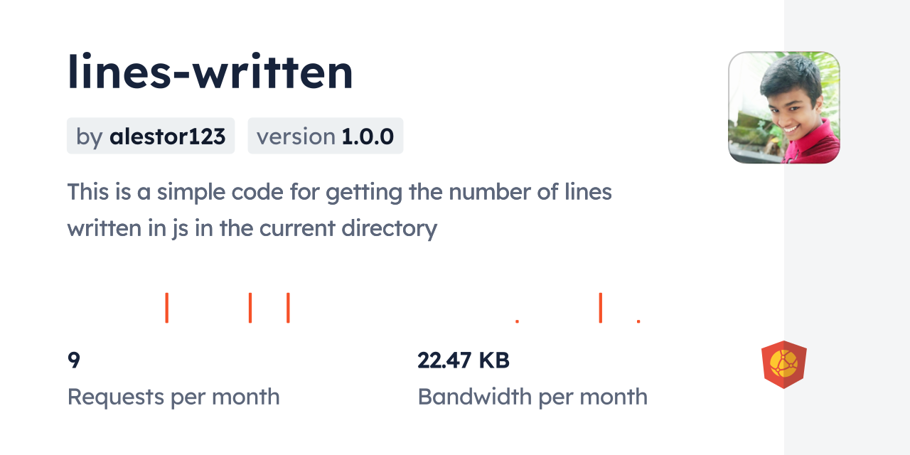 lines-written CDN by jsDelivr - A CDN for npm and GitHub