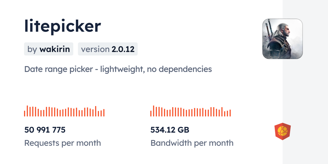 litepicker CDN by jsDelivr - A CDN for npm and GitHub