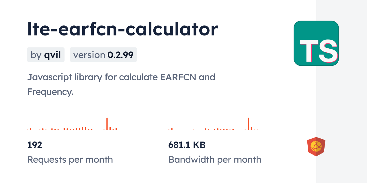 lte-earfcn-calculator CDN by jsDelivr - A CDN for npm and GitHub