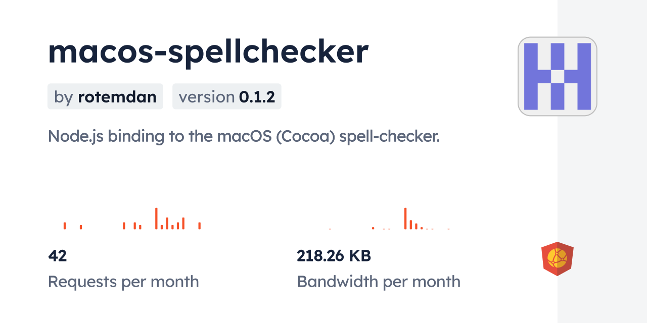 macos-spellchecker CDN by jsDelivr - A CDN for npm and GitHub