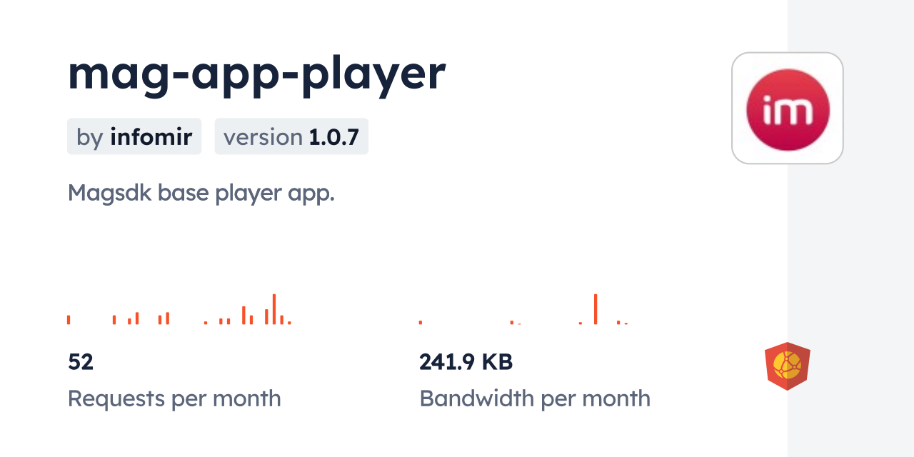 mag-app-player CDN by jsDelivr - A CDN for npm and GitHub