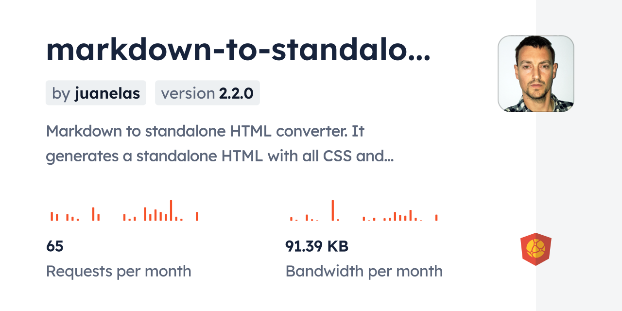 markdown-to-standalone-html CDN by jsDelivr - A CDN for npm and GitHub