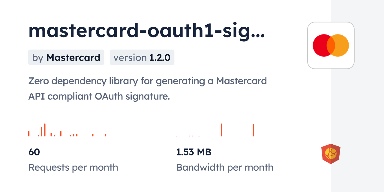 mastercard-oauth1-signer CDN by jsDelivr - A CDN for npm and GitHub