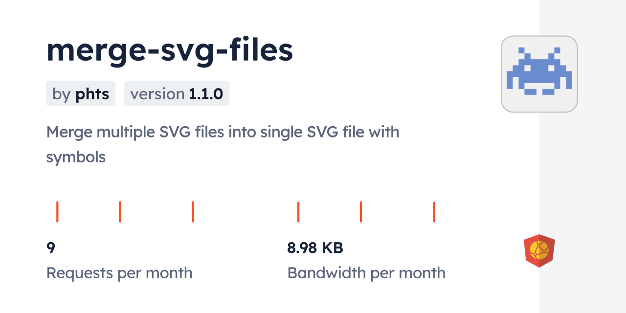 merge-svg-files CDN by jsDelivr - A CDN for npm and GitHub