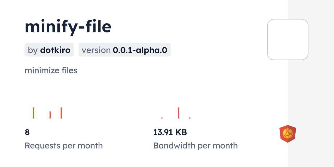 minify-file CDN by jsDelivr - A CDN for npm and GitHub