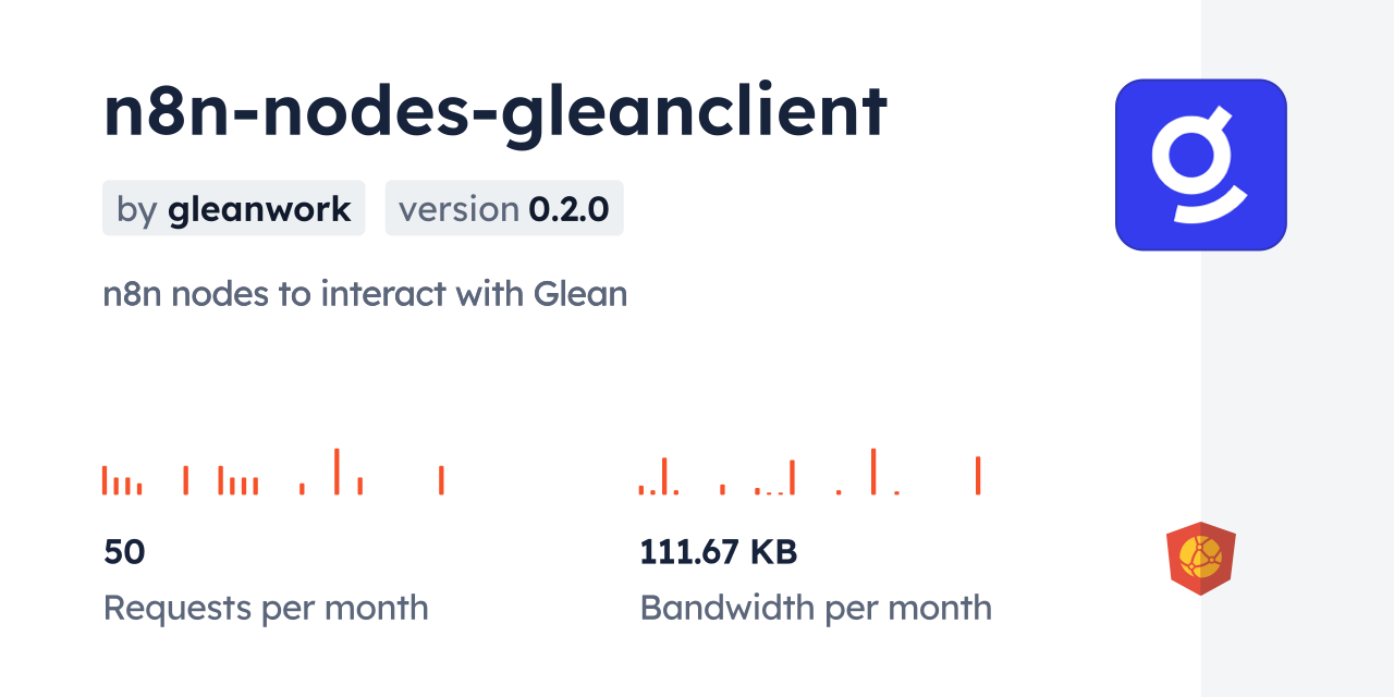 n8n-nodes-gleanclient CDN by jsDelivr - A CDN for npm and GitHub