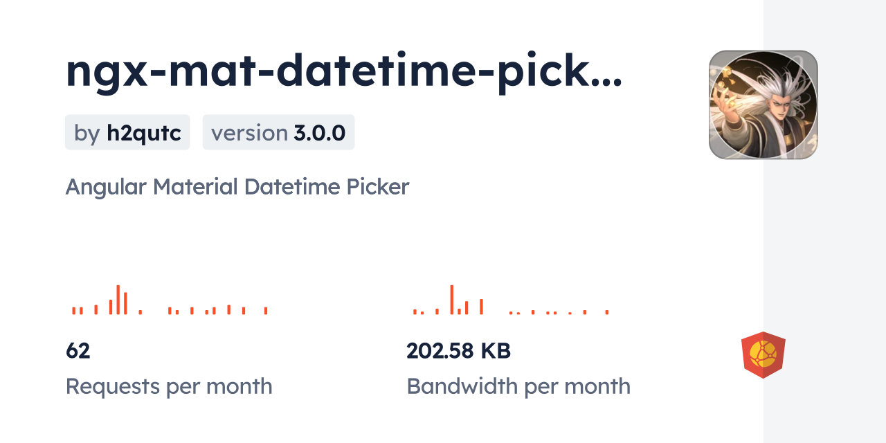 ngx-mat-datetime-picker CDN by jsDelivr - A CDN for npm and GitHub