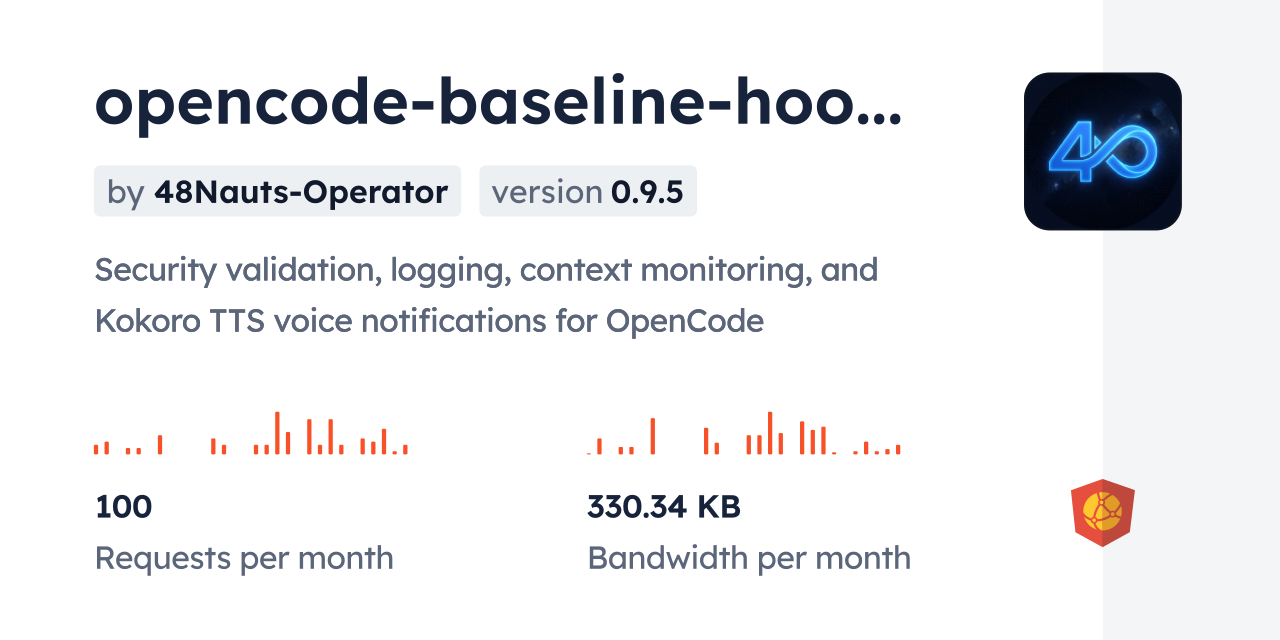 opencode-baseline-hooks CDN by jsDelivr - A CDN for npm and GitHub