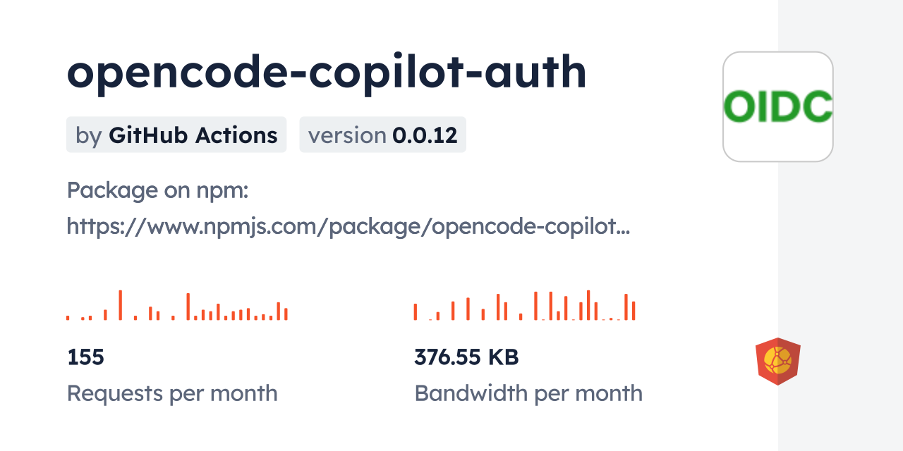 opencode-copilot-auth CDN by jsDelivr - A CDN for npm and GitHub