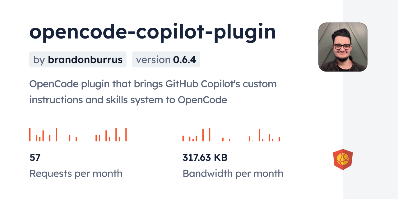 opencode-copilot-plugin CDN by jsDelivr - A CDN for npm and GitHub