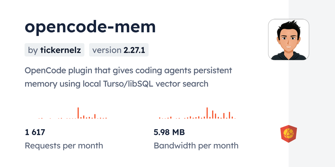 opencode-mem CDN by jsDelivr - A CDN for npm and GitHub