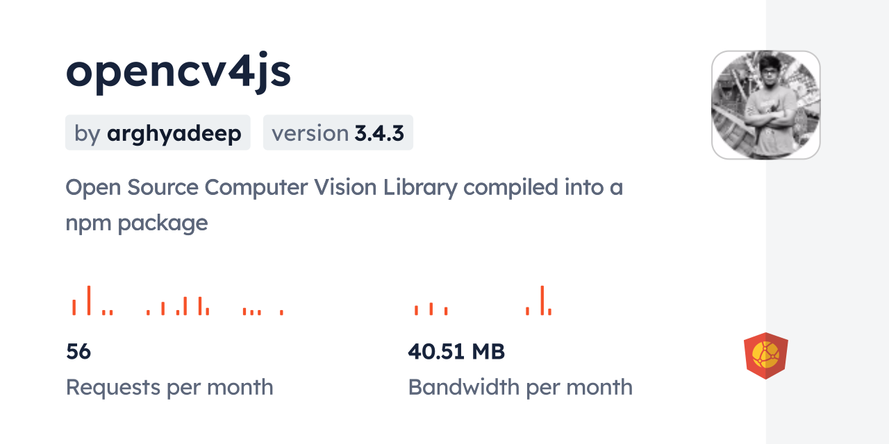 opencv4js CDN by jsDelivr - A CDN for npm and GitHub