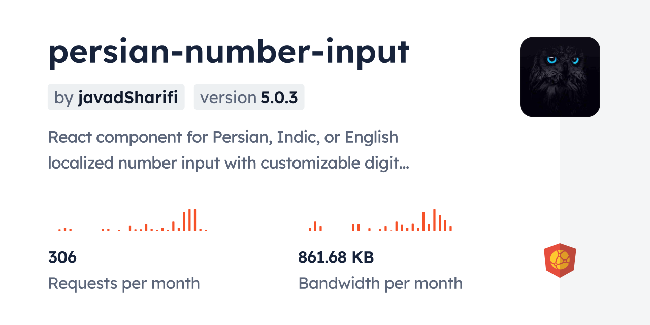 persian-number-input CDN by jsDelivr - A CDN for npm and GitHub