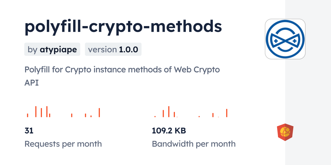 polyfill-crypto-methods CDN by jsDelivr - A CDN for npm and GitHub