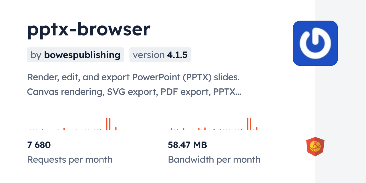 pptx-browser CDN by jsDelivr - A CDN for npm and GitHub